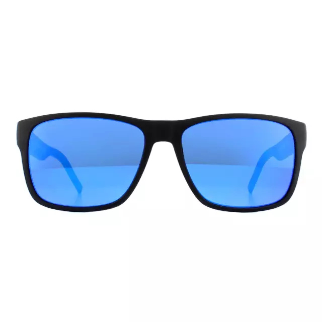 Tommy Hilfiger Lunettes de Soleil Th 1718/S 0VK Z0 Noir Mat Bleu Miroir