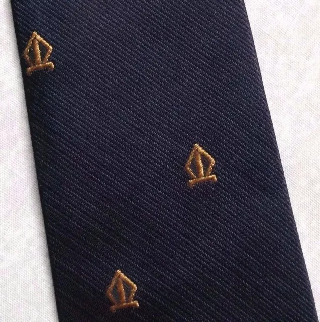 Tie Necktie Mens Vintage Crested Club Association Society