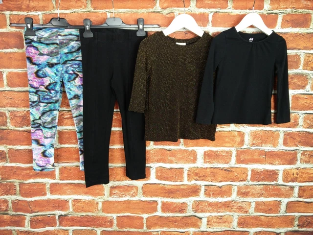 Girls Bundle Age 3-4 Years Next River Island H&M Leggings Tees Velour Kids 104Cm