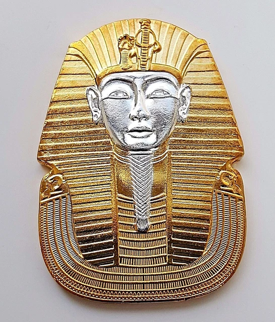 EGYPT PHARAOH COIN Medal Ingot Old Pyramid Arabic Ancient Gold Silver