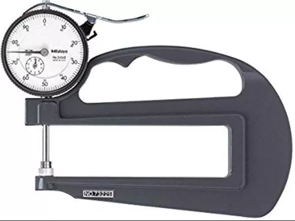 Mitutoyo 7322a Dial Thickness Gage 0 1 Range 001 Graduation Deep Throat 18400 Picclick