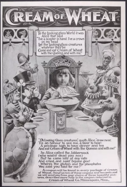 Vintage Magazine Ad circa 1900 Cream of Wheat Alice Looking-Glass Poem small ad