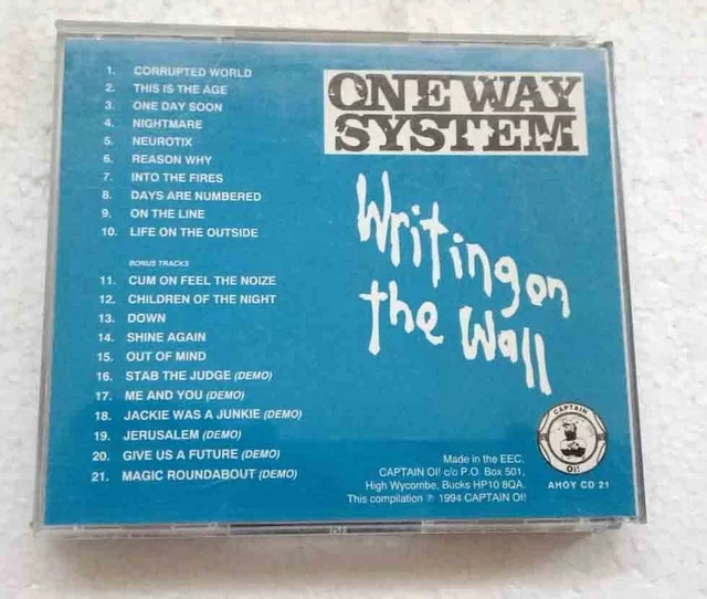 One Way System Lp ONE WAY SYSTEM- Writing On The Wall-1994- Cd- Punk Rock- Metal Musical ...