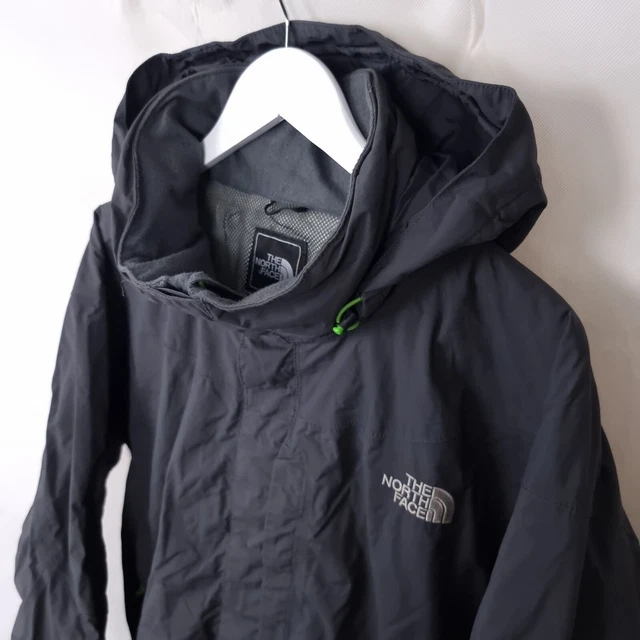 THE NORTH FACE Hyvent Waterproof Jacket Mens XL Grey Hooded Shell Rain Coat 3