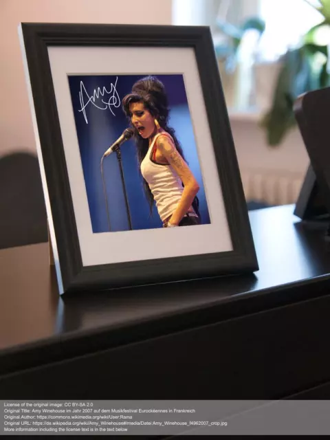 Repro-Autogramm - Amy Winehouse - Gerahmt - Musikerin