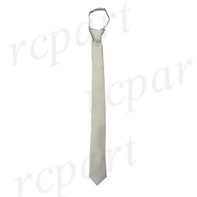 New formal men's pre-tied ready knot necktie poly wedding party Gray prom slim