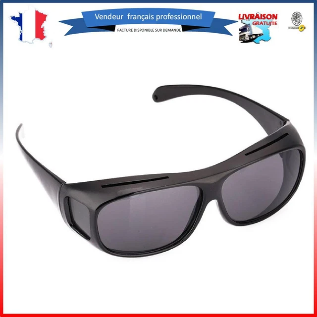 TJUTR Lunettes conduite de nuit polarisées pour homme anti-reflet avec  monture en métal Protection UV400