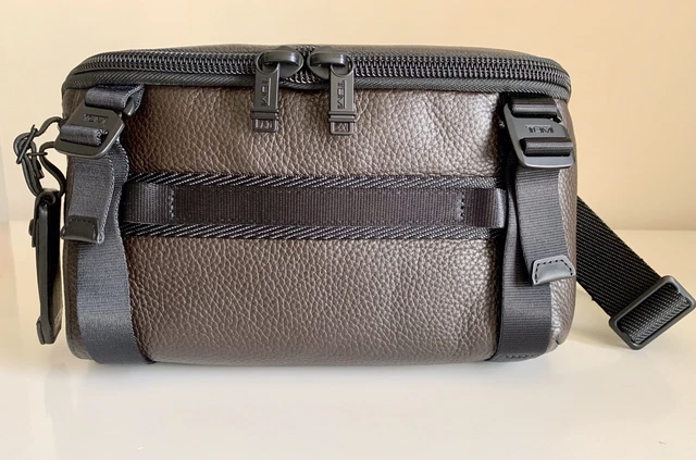 TUMI ALPHA BRAVO Platoon Sling Bag  Dark Brown MSRP $325 100% Authentic