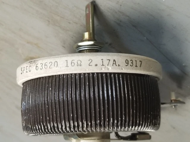 Ohmite Rheostat Wirewound Resistor Potentiometer 16 Ohm  2.17 A  9317