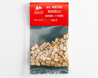 modellismo Amati AM4049-02 Bigotte in legno noce 2 mm 3 fori 100 pz 