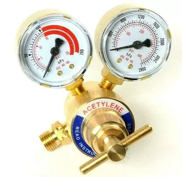 Acetylene Gas Welding Regulator Pressure Gauge Victor Type  CGA200 Solid Brass