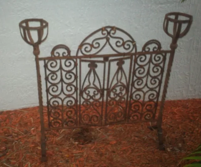 19th Century French Wrought Iron Firescreen