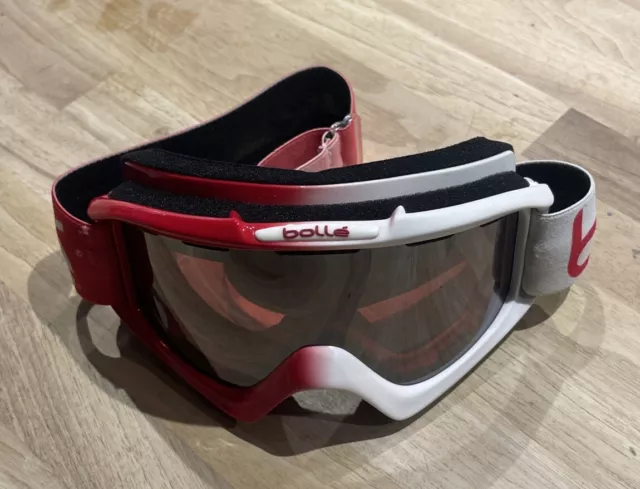 UNISEX BOLLE SKI SNOWBOARD GOGGLES ROSE RED LENS Red/white 2