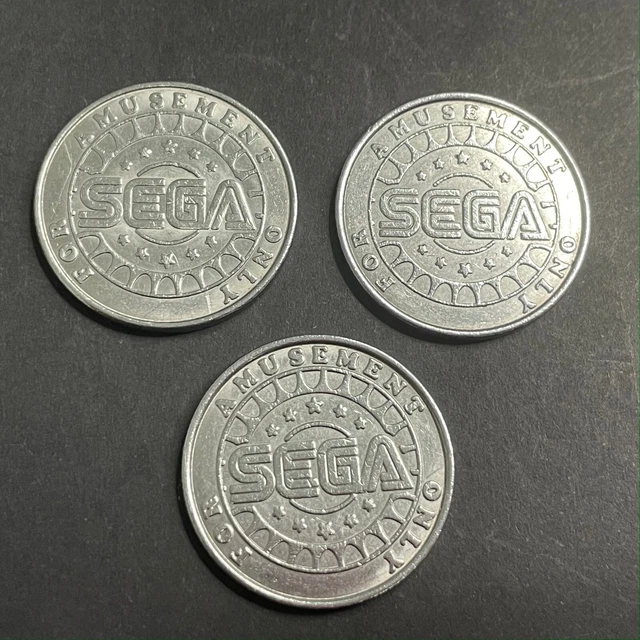 3 X SEGA Arcade Token Coin - MAME 1UP RETRO Astro City Sonic SNES GBA ...