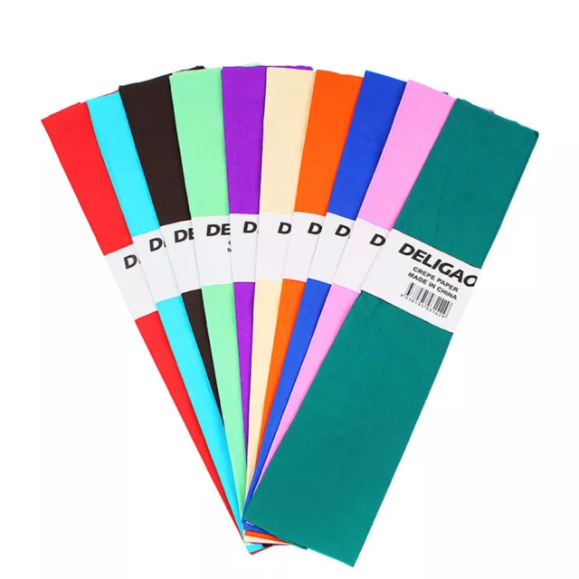 10x farbiges Gewebepapier Regenbogen für Geschenkverpackung