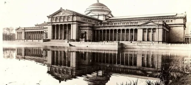 1940s Rppc Vtg Postcard View From Lagoon Museum Of Science & Industry Chicago IL