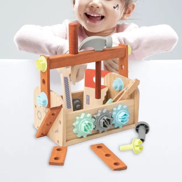 Kids Tool Set Tool Set Pretend Play Toolbox Toy Toddler Wooden Tool Toys with