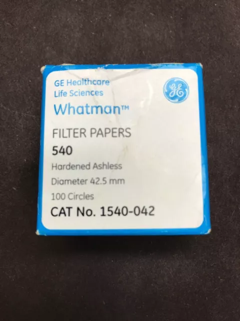 WHATMAN Grade 540 Quantitative Ashless Filter Paper Circles 42.5mm OD 1540-042 B