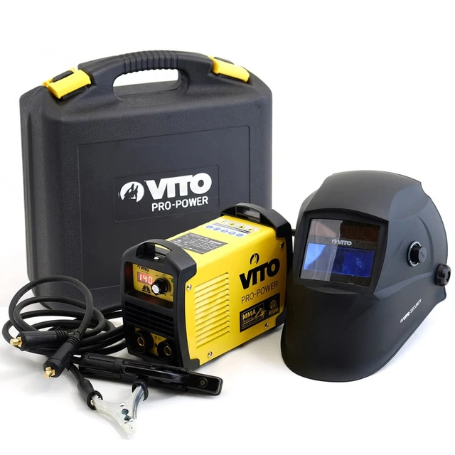Poste à souder inverter VITO 140 + Cagoule LCD VITO 9/13 + Lot 12 électrodes Aci