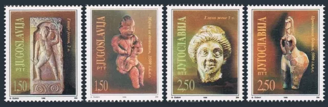 Yugoslavia 2355-2358,MNH.Michel 2799-2802. Archaeological Funds,1996.Sculptures.