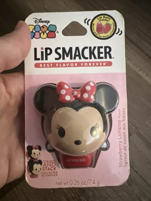 LIP SMACKER Disney Tsum Tsum Lip Balm Minnie Mouse Strawberry Lollipop 0.26 oz.
