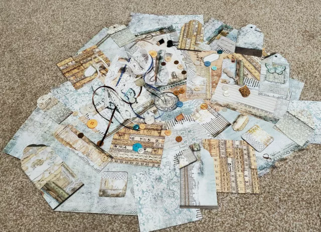 Junk Journal Kit - Shabby Chic - Scrapbook Papers - Sewing Theme #1