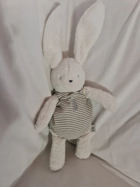 Doudou Obaibi Okaidi Lapin Blanc /Gris Okaidi Etat Neuf