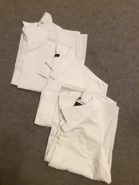 Ex Hire White Wing Collar Shirts. x3 Size 11 Inch Collar. Boys