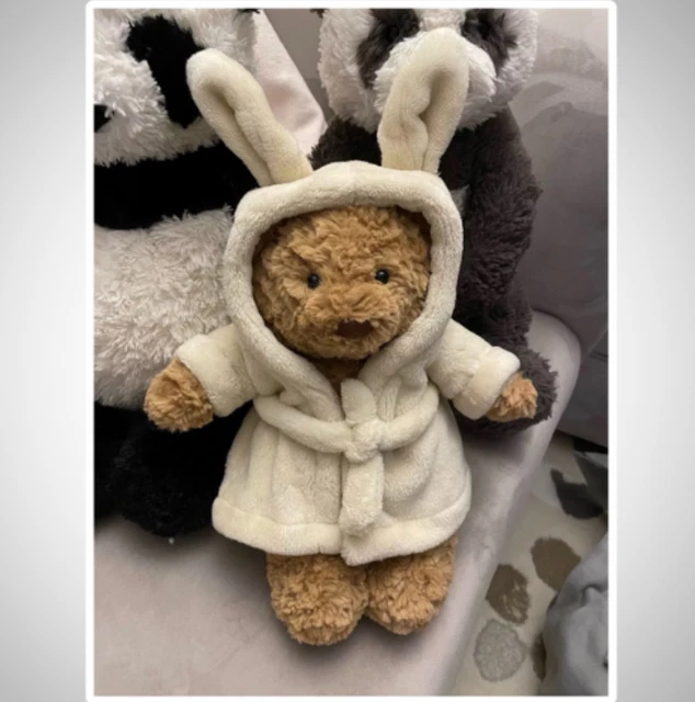 JELLYCAT COZY ROBE Bartholomew Bear Plush 26cm - Perfect Cute Gift £28. ...
