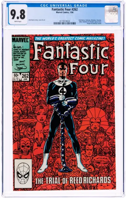 CGC 9.8 Fantastic Four #262 NM/MT White Pages Avengers  John Byrne Galactus MCU