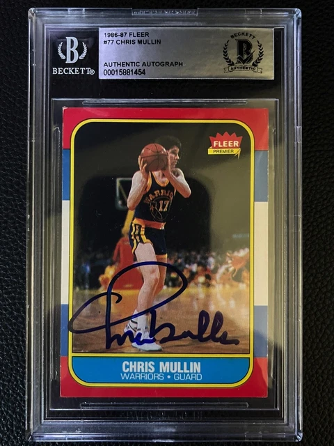 Maillot Des Warriors Signé Chris Mullin - Authentifié Beckett BAS Avec COA - Collector HOF 2011