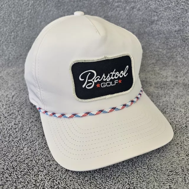 Barstool Sports Golf Hat Cap Snapback White Rope Patch Trucker Hat OSFM