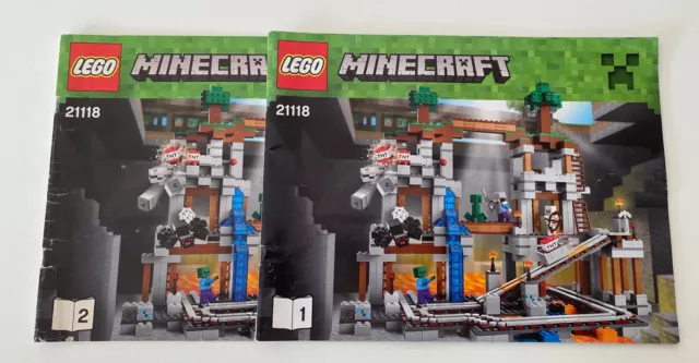 Lego Bauanleitung 21118 Minecraft The Mine / die Mine Heft 1 und 2