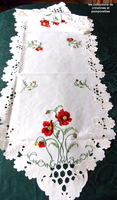 Chemin de Table de luxe brodé en dentelle européenne - [Style 3