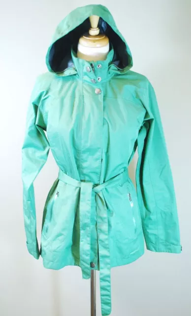 MERRELL OPTI-SHELL FRANCES Rain Jacket - Long Trench Coat - Womens Small - Green - PicClick