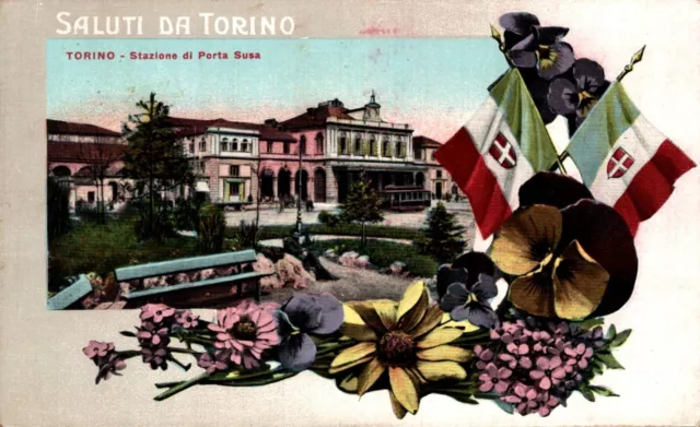 Torino saluti da Torino stazione di Porta Susa   F. piccolo  spedita
