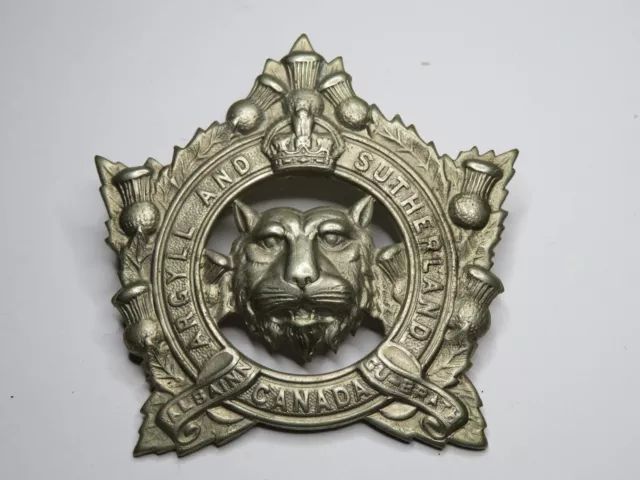 Canada WW2 Cap Badge The Argyll and Sutherland Highlanders of Canada