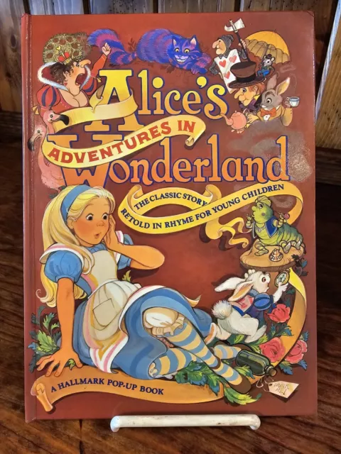 Rare 1980s Alice's adventures in Wonderland Hallmark POP-UP Book EXCELLENT cond.