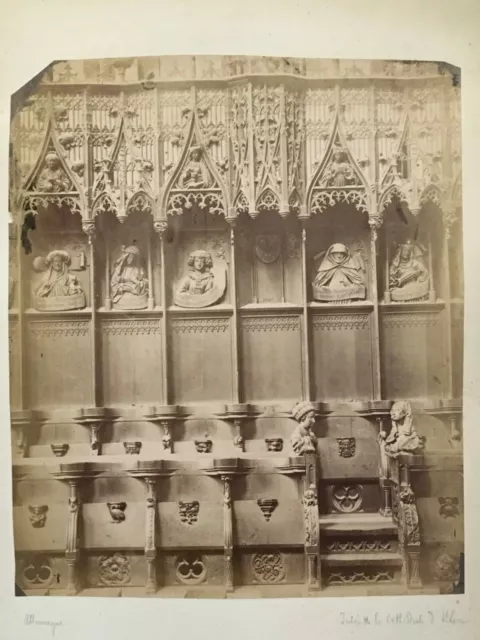 Photographie ancienne Jubé de la cathédrale d'ULM protestant Gothique Allemagne