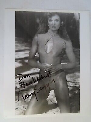 Signed Autographed 8 X 10 Photo Tracy Scoggins - Actress Sexy Bathing Suit