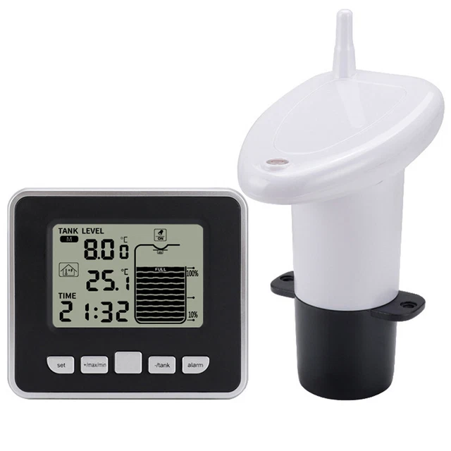 FT002 Misuratore di livello liquido serbatoio acqua ad ultrasuoni wireless con display temperatura