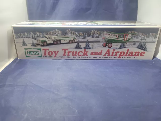 HESS 2002 Toy Truck and Airplane is Motorized with real lights on head&tale