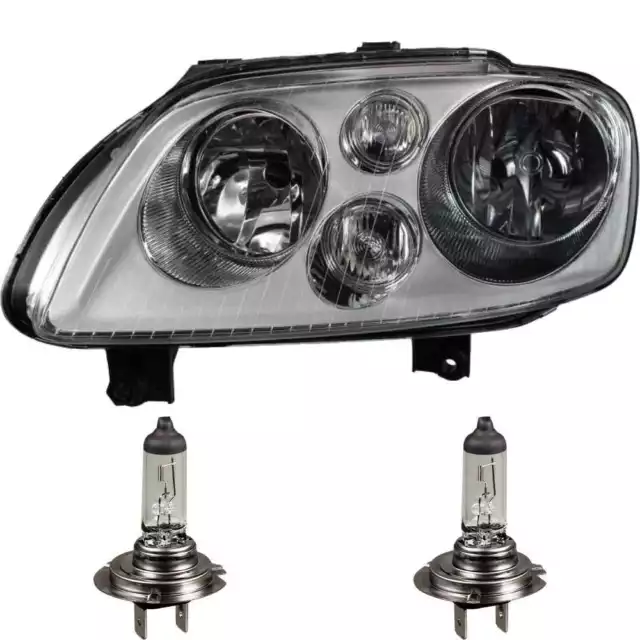 Faro Izquierdo para VW Touran 1T1 Año Fab. 03-06 Incl. Philips H7+ H7 Cromo