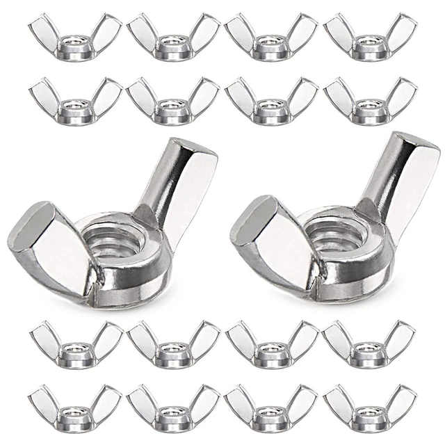 Wing Nuts1/4"-20 Wing Nuts304 Stainless Steel Wing NutsFasteners Parts Butter