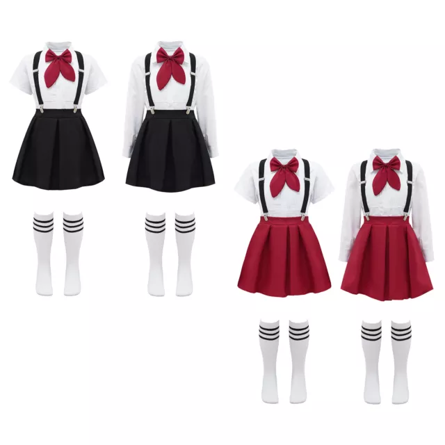 YiZYiF Mädchen Schulmädchen Outfit Anime Cosplay Kostüm Japanische Uniform Set