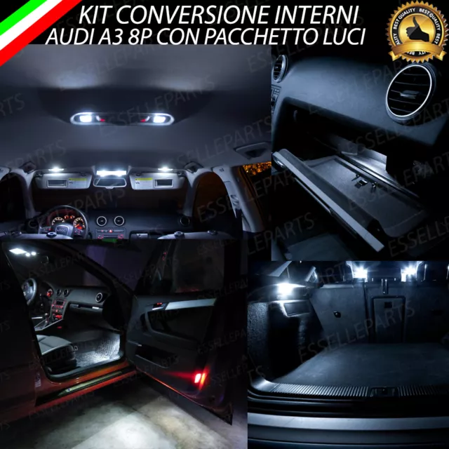 Kit Led Interni Audi A3 8P Kit Completo Per Modelli Con Pacchetto Luci 6000K