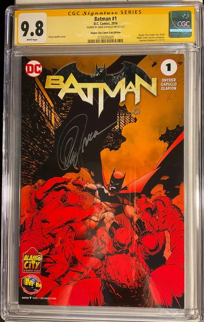 Batman  #1 CGC SS 9.8 signed Greg Capullo, New 52, Alamo City variant Rare! NM