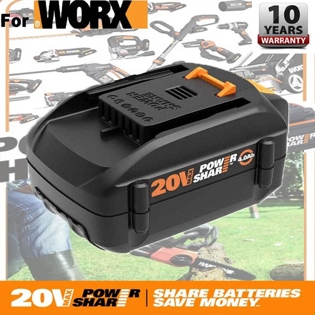 4.0AH 18V/20V Li-ion Battery For Worx WA3512 WA3512.1 WA3525 WA3520 Rockwell RW9