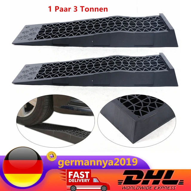 1 paio di rampe di accesso auto extra piatte 3 tonnellate plastica rampe auto nuove