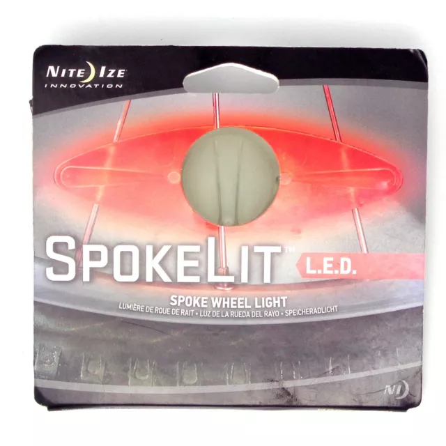 Nite Ize SpokeLit LED Wheel Light - Red Glow or Flashing